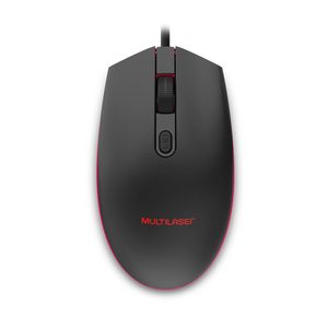 Mouse Gamer Multilaser 2400DPI com Led 7 Cores Preto - MO298