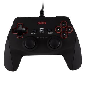 Controle Double Shock Fighter Usb Preto Dazz