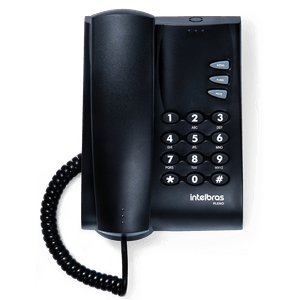 Telefone Intelbras Pleno com Fio e Chave Preto