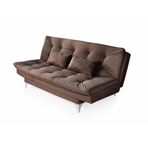 Sofá Cama Versátil Império Cor 175 Veludo Marrom