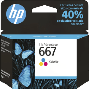 Cartucho de Tinta HP 667 Colorido Original