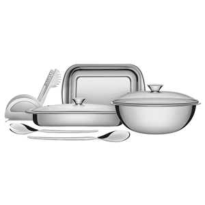 Kit para Cozinha Tramontina Cosmos em Aço Inox - 7 Peças