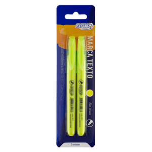 Marca Texto BRW Fluorescente Amarelo - 2un