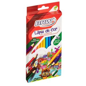 Lápis de Cor BRW de Madeira - 24 Cores