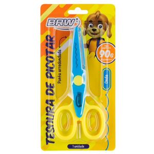 Tesoura Escolar BRW de Picotar Onda - 13cm
