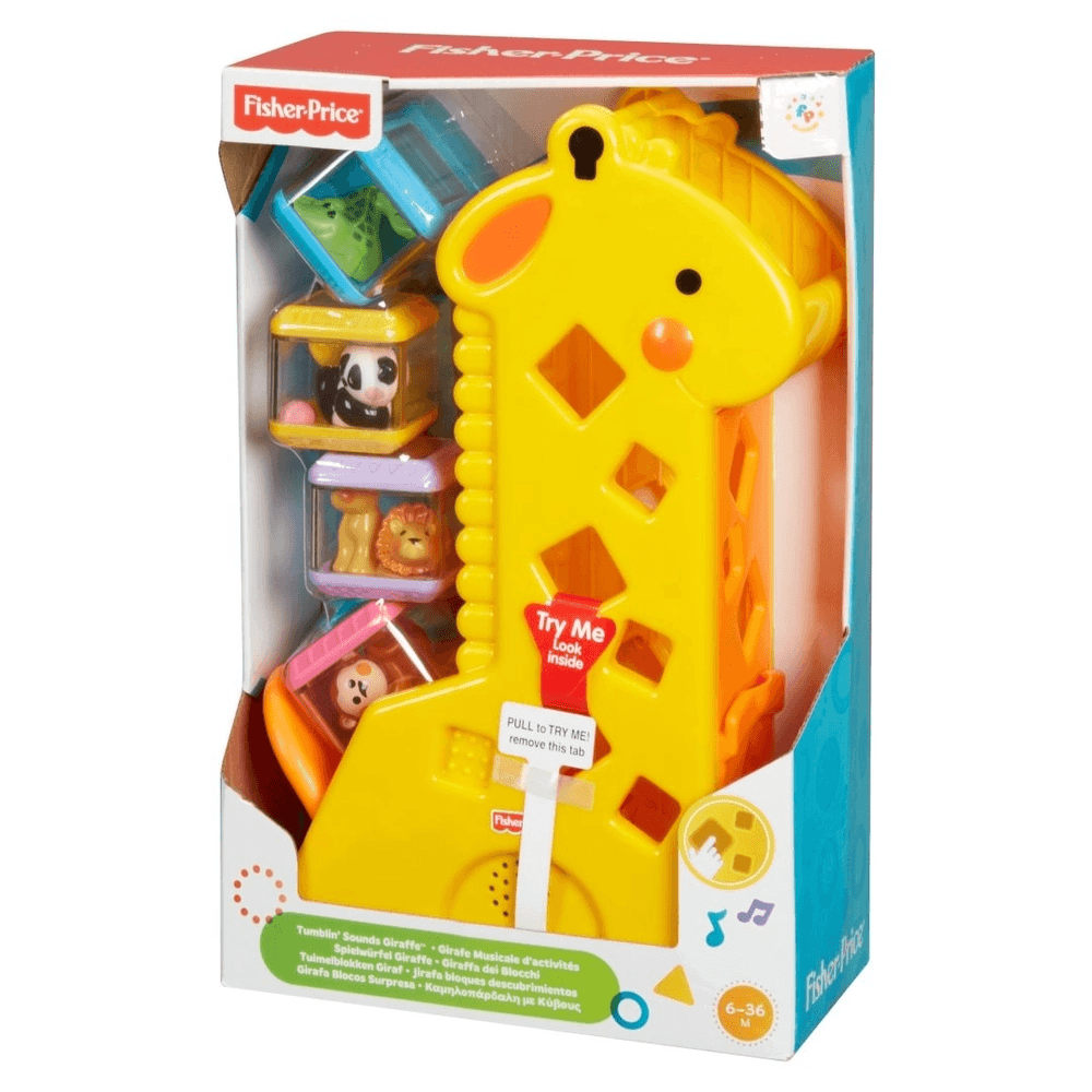 Girafa Pick a Block, Fisher Price, Mattel - WT Promoções