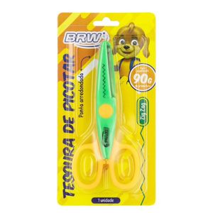 Tesoura Escolar BRW de Picotar Zig Zag - 13cm