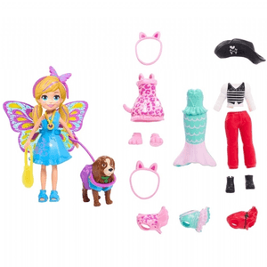 Boneca Polly Pocket Mattel Kit Cachorro Fantasias Combinadas