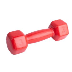Halter Sextavado Emborrachado Acte Sports 3kg - Vermelho
