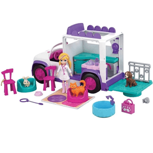 Boneca Polly Pocket Mattel Hospital Móvel dos Bichinhos