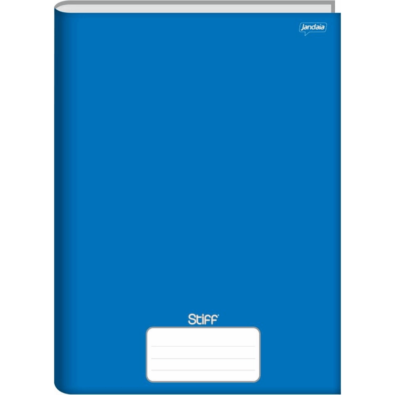 Caderno Brochura Universitário Jandaia Stiff Capa Dura Azul 96 Folhas 6053