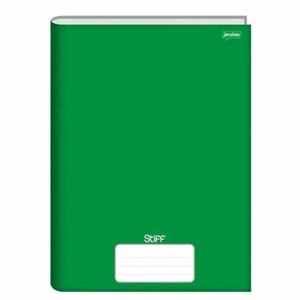 Caderno Brochura 1/4 Jandaia Stiff Capa Dura Verde - 96 Folhas