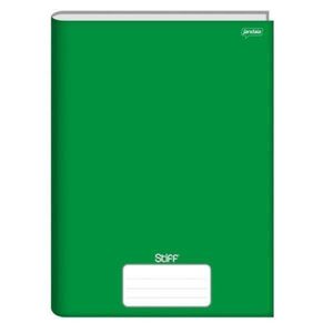 Caderno Brochura Universitário Jandaia Stiff Capa Dura Verde - 96 Folhas