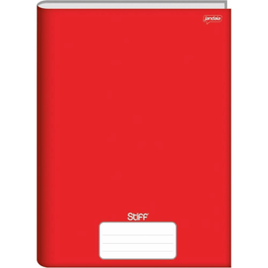Caderno Brochura 1/4 Jandaia Stiff Capa Dura Vermelho - 96 Folhas