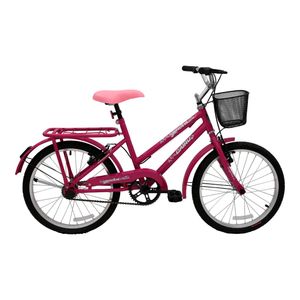 Bicicleta Cairu Aro 20 Genova com Cesta V.B Rosa/Pink