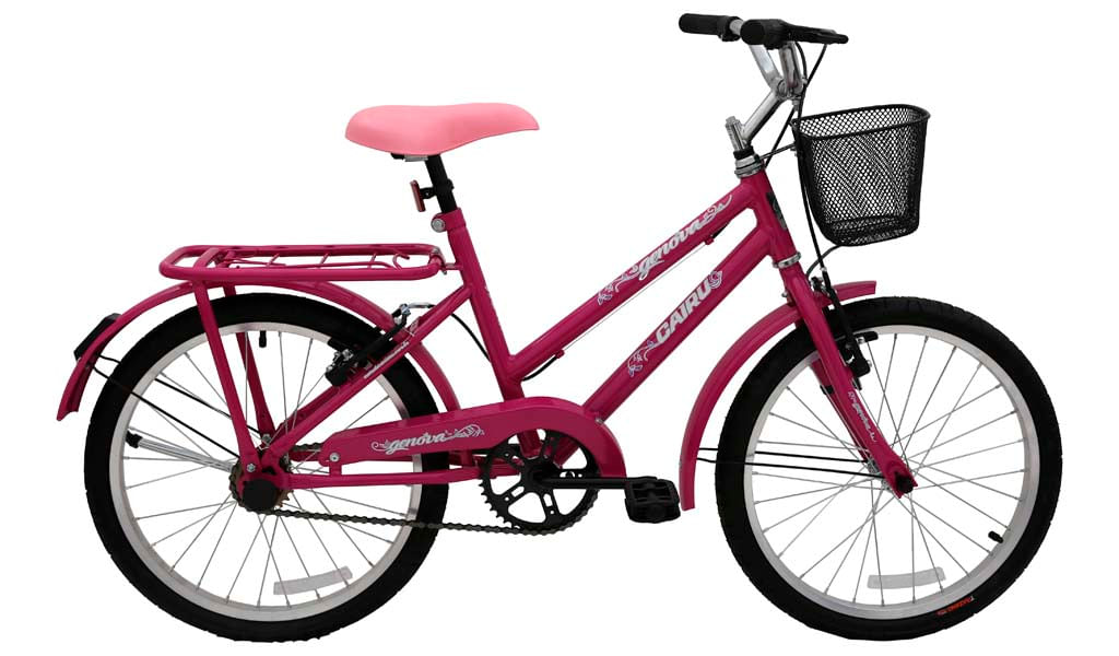 Bicicleta Cairu Aro 20 Genova com Cesta V.B Rosa/Pink