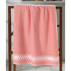 Toalha de Banho Döhler Felpudo Jacquard Premium Liso 70cm x 1,40m - Salmão