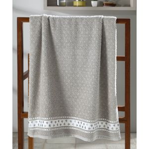 Toalha de Banho Döhler Felpudo Jacquard Premium Liso 70cm x 1,40m - Cinza