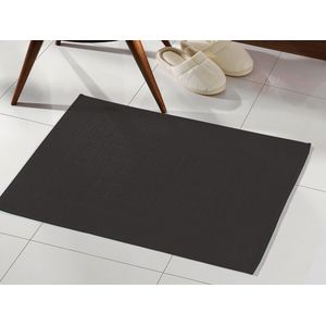 Toalha para Piso Döhler Felpudo Royal II Liso 45cm x 70cm  Preto
