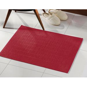 Toalha para Piso Döhler Felpudo Royal II Liso 45cm x 70cm  Cereja