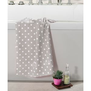 Toalha de Banho Döhler Felpudo Prisma Estampado Fernanda  70cm x 140cm -  Cinza