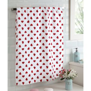 Toalha de Banho Döhler Felpudo Prisma Estampado Formosa 01 70cm x 140cm - Vermelho