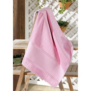 Toalha de Lavabo Döhler Velour Artesanalle Liso  30cm x 45cm Rosa
