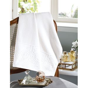 Toalha Banhão Döhler Felpudo Jacquard Confort Liso 90cm x 150cm - Branca