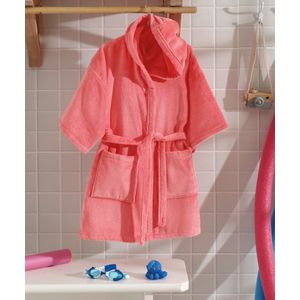 Roupão Döhler Felpa Velour Infantil Liso com Capuz Rosa – P