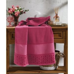 Toalha de Rosto Döhler Felpudo Jacquard Softart II 50cm x 80cm Carmim