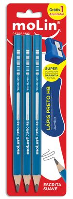 Kit-com-3-Lapis-e-Apontador-Molin-Jumbo-Preto