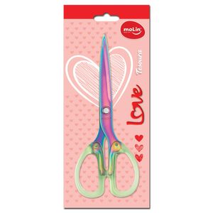 Tesoura Molin Raiwbow Titanium Azul