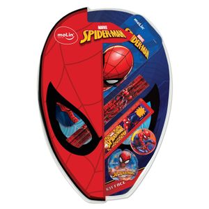 Kit Escolar com 7 Itens Molin Face Spiderman Estampado