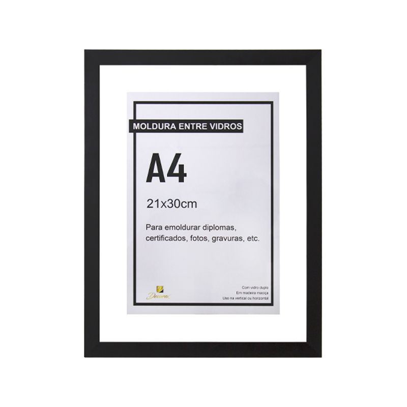 Moldura-Entre-Vidros-para-DiplomasCertificadosFotos-30x40-Decorex-Preto--2-