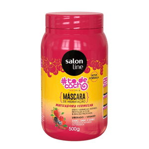 Máscara de Hidratação Matizadora Vermelha #todecacho Salon Line 500g