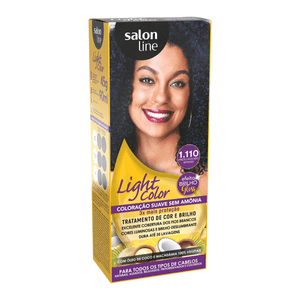 Coloração Suave Light Color 1.110 Preto Azulado Intenso Salon Line