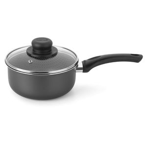 Panela Multiflon Gourmet com Tampa de Vidro Antiaderente de Alumínio - 20cm