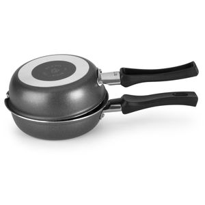 Frigideira Multiflon Gourmet Dupla Omeleteira Antiaderente de Alumínio - 14cm