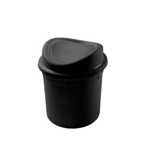 Lixeira Plasvale Basculante Preto - 12 Litros