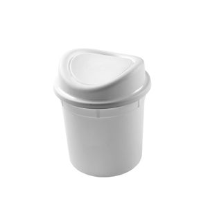 Lixeira Plasvale Basculante Branca - 12 Litros