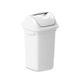 Lixeira Plasvale Basculante Branca - 30 Litros