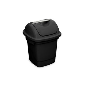 Lixeira Plasvale Basculante Preto - 10 Litros