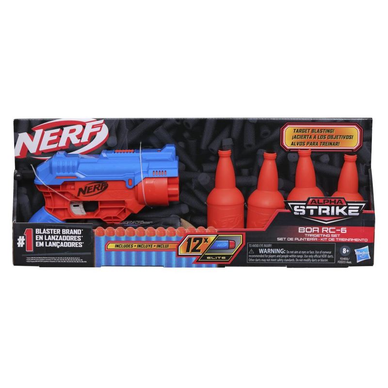 Lançador Nerf Alpha Strike Pistola Arminha Lança 6 Dardos