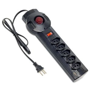 Filtro de Linha com Voltímetro Digital 1 Metro Bivolt Preto - Forceline