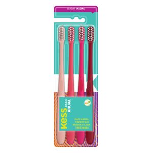 Pack Escova Dental Kess Basic Anual - 4UN