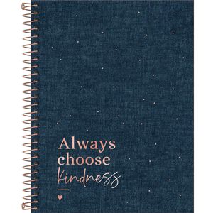 Caderno Executivo Espiral Capa Dura Colegial Cambridge Denim 80 Folhas - Tilibra