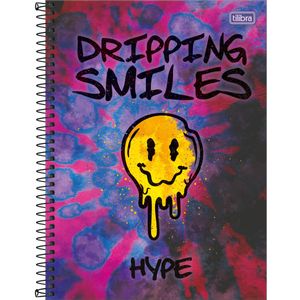 Caderno Espiral Capa Dura Universitário 10 Matérias Hype 160 Folhas - Tilibra