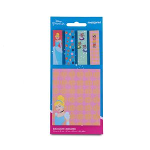 Bloco Adesivo Maxprint Kit Be Bright Be Bold Cinderela 76mm x 90mm 1 Bloco + 4 Marcadores 15mm x 55mm 150 Folhas