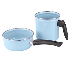 Conjunto Leiteira e Papeiro MetalLouça Baby - Azul