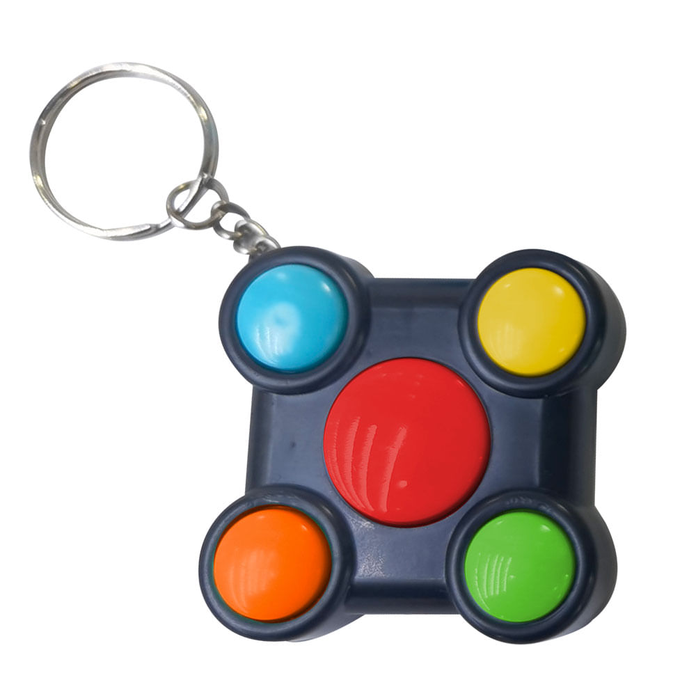 Mini jogo da memoria com chaveiro joystick e guizo colors a